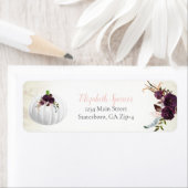 Najaars White Pumpkin Return-adres Etiket (Insitu)