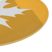 Najaars Witte Maple Leaf op Two-tone Gold Snijplank (Hoek)