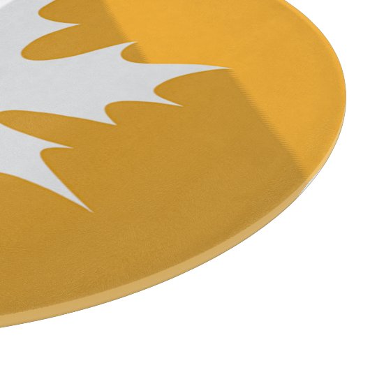 Najaars Witte Maple Leaf op Two-tone Gold Snijplank (Hoek)