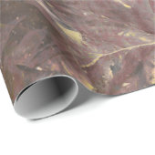 Najaars  zonnebloem Bruine Grijze marktbladeren Cadeaupapier (Rol Hoek)