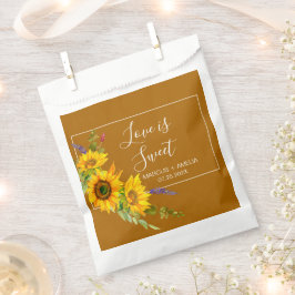 Najaars Zonnebloemen bruiloft Bedankzakje