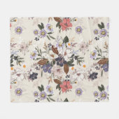 Najaarsadem Naadloos Bloempatroon Fleece Deken (Voorkant (Horizontaal))