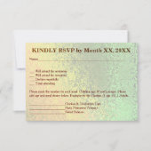 Najaarsaden van het Groene Gele Menu RSVP van de W Kaart (Voorkant)