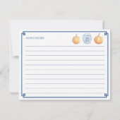 Najaarsadvies van het Baby shower over pompoen voo Kaart (Achterkant)