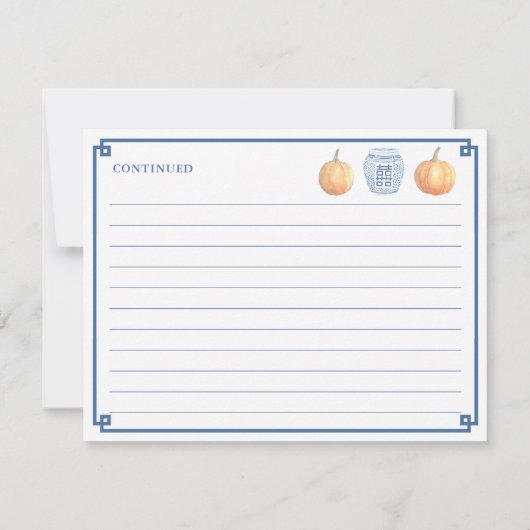 Najaarsadvies van het Baby shower over pompoen voo Kaart (Achterkant)