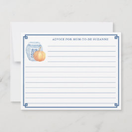 Najaarsadvies van het Baby shower over pompoen voo Kaart