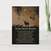 Najaarsaffiarelzegeningen met elk en maan kaart (Voorkant)