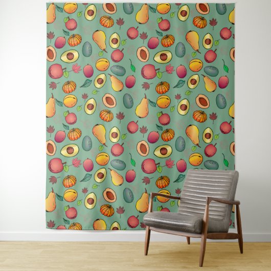 Najaarsap van pompoen en pompoenpompoen wandkleed (In situ)