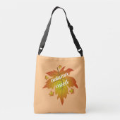 Najaarsauruuntypografie Crossbody Tas (Achterkant)