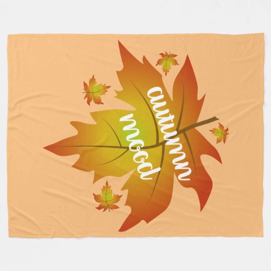 Najaarsauruuntypografie Fleece Deken (Voorkant (Horizontaal))