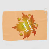 Najaarsauruuntypografie Golfhanddoek (Horizontaal)