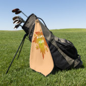 Najaarsauruuntypografie Golfhanddoek (Groen)