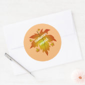 Najaarsauruuntypografie Ronde Sticker (Envelop)