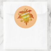 Najaarsauruuntypografie Ronde Sticker (Tas)