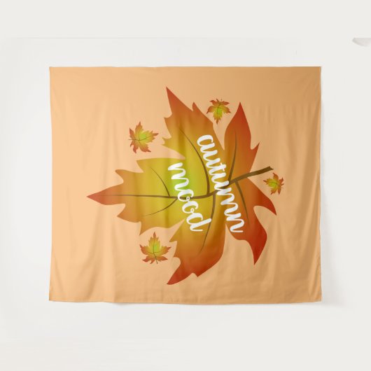 Najaarsauruuntypografie Wandkleed (Voorkant (horizontaal))