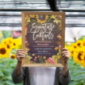 Najaarsavond Bigtekening herfst Cocktail Drink Men Poster