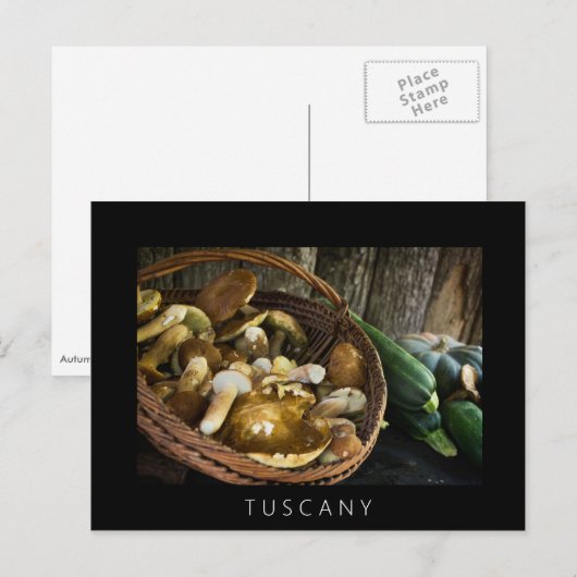 Najaarsavond in het zwarte briefkaart van Toscane (Voorkant / Achterkant)