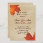 Najaarsavond Sinaasappel Fall Leaves Wedding rehea Kaart (Voorkant / Achterkant)