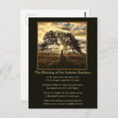 Najaarsavond van Equinox Mabon-eiken Briefkaart (Voorkant / Achterkant)