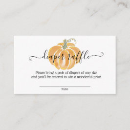 Najaarsbehuizing van de Waterverf Pumpkin Diaper R Informatiekaartje