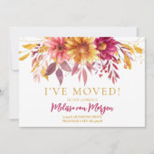 Najaarsbekendmaking van Floral Moving Aankondiging (Voorkant)