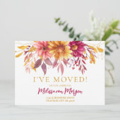 Najaarsbekendmaking van Floral Moving Aankondiging (Staand voorkant)