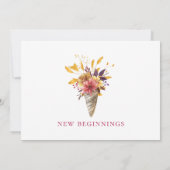 Najaarsbekendmaking van Floral Moving Aankondiging (Achterkant)