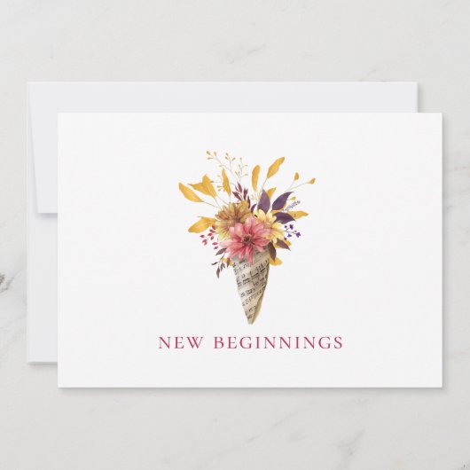 Najaarsbekendmaking van Floral Moving Aankondiging (Achterkant)