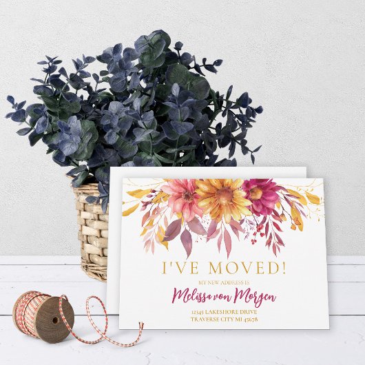 Najaarsbekendmaking van Floral Moving Aankondiging