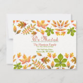 Najaarsbekendmaking van Leaves Moving Announement Aankondiging (Voorkant)