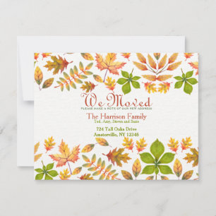 Najaarsbekendmaking van Leaves Moving Announement Aankondiging