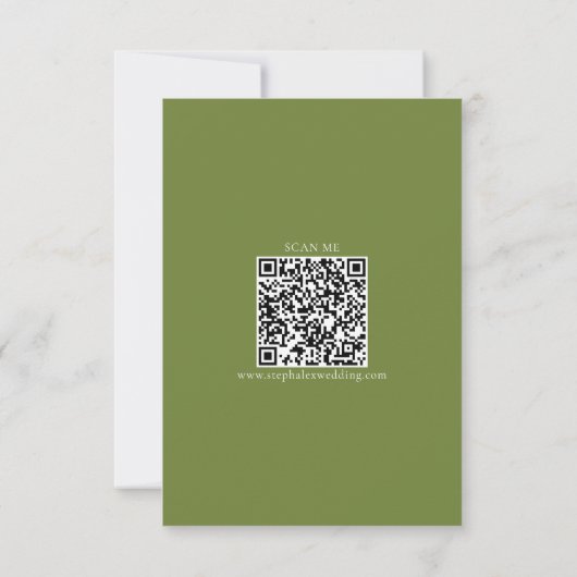 Najaarsbericht - Floral Wedding QR-code RSVP Kaartje (Achterkant)
