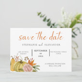 Najaarsbericht - Floral Wedding QR-code Save The Date (Staand voorkant)
