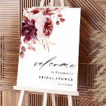 Najaarsbericht Romance Floral Vrijgezellenfeest We Poster<br><div class="desc">Dit vrijgezellenfeest-welkomstbord is voorzien van een waterverf bloem van dahlia,  tuinlijk roos,  pony's en pampasgras in glanzend rood,  maroon,  wazig roze over de herfstbladeren. Voor meer geavanceerde aanpassing van dit ontwerp,  te klikken gelieve de BUTTON van het TOOL VAN HET ONTWERP BLAUW. Overeenkomende objecten zijn ook beschikbaar.</div>