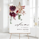 Najaarsbericht Romance Floral Vrijgezellenfeest We Poster<br><div class="desc">Dit vrijgezellenfeest-welkomstbord is voorzien van een waterverf bloem van dahlias,  rozen in de tuin en pony's in de rode,  maroon,  een roze roze over de herfstbladeren. Voor meer geavanceerde aanpassing van dit ontwerp,  te klikken gelieve de BUTTON van het TOOL VAN HET ONTWERP BLAUW. Overeenkomende objecten zijn ook beschikbaar.</div>