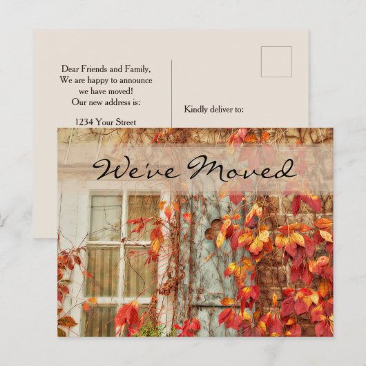 Najaarsbericht van het Land dat de Nieuwe Aankondi Briefkaart (Voorkant / Achterkant)