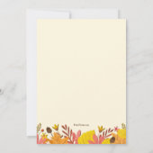 Najaarsbijeenkomst Floral Borders Invitation Kaart (Achterkant)