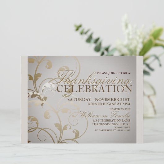 Najaarsbijeenkomst Floral Thanksgiving Kaart (Staand voorkant)