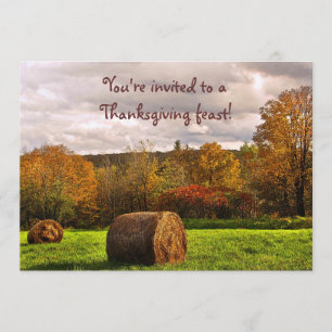Najaarsbijeenkomst Hay Harvest Thanksgiving Uitnod Kaart