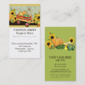 Najaarsbijeenkomst Herfst Pumpkin Patch Harvest Bo Visitekaartje (Voorkant / Achterkant)