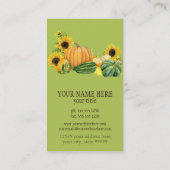 Najaarsbijeenkomst Herfst Pumpkin Patch Harvest Bo Visitekaartje (Achterkant)