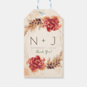 Najaarsbijeenkomst Herfst Sint-Floral Waterverf br Cadeaulabel (Achterkant)