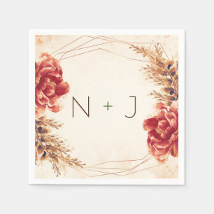 Najaarsbijeenkomst Herfst Sint-Floral Waterverf br Servet