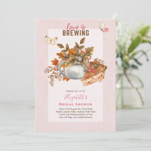 Najaarsbijeenkomst Herfst Vrijgezellenfeest Tea Pa Kaart (Staand voorkant)