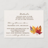 Najaarsbijeenkomst met details over het einde van  informatiekaartje (Voorkant)