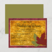 Najaarsbijeenkomst Thanksgiving Elegance uitnodige Kaart (Voorkant / Achterkant)