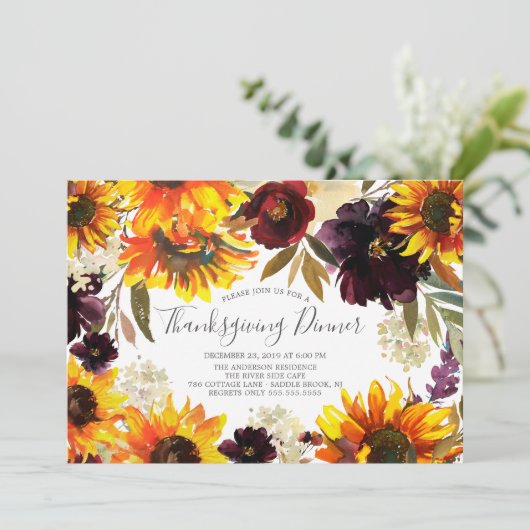 Najaarsbijeenkomst van de Thanksgiving van zonnebl Kaart (Staand voorkant)