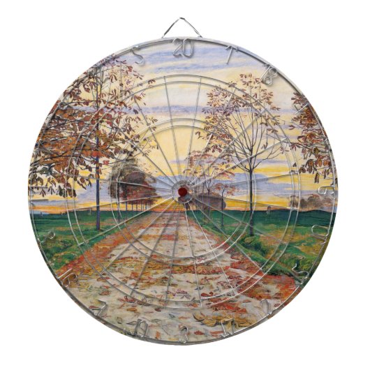 Najaarsbijeenkomst (van Ferdinand Hodler) Dartbord (Voorkant)