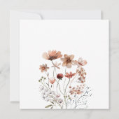 Najaarsbijeenkomst Waterverf Baby shower wilde blo Kaart (Achterkant)