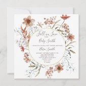 Najaarsbijeenkomst Waterverf Baby shower wilde blo Kaart (Voorkant)